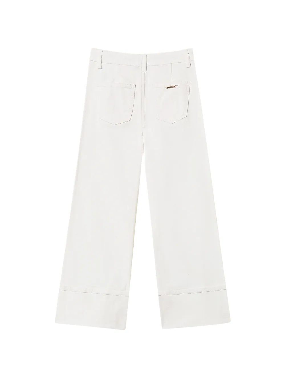 TWINSET Kids Broek met wijde pijpen Wit