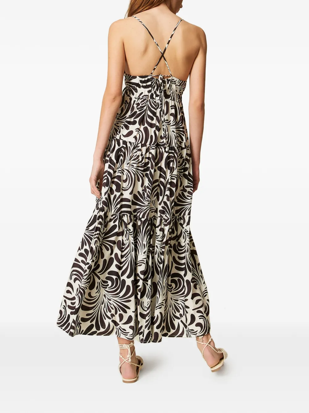 TWINSET Maxi-jurk met print Beige