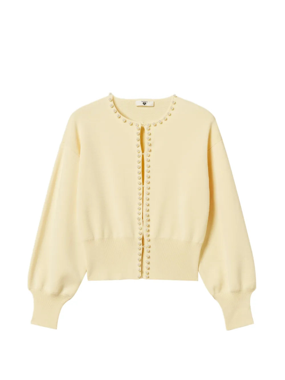 TWINSET pearl-embellished cardigan - Yellow