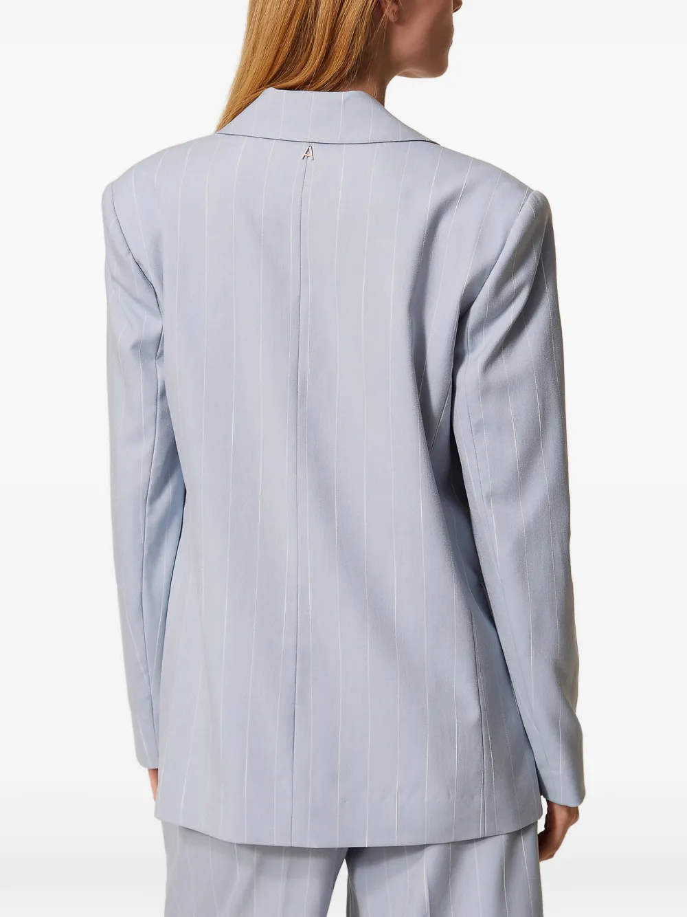 TWINSET Blazer met krijtstreep Blauw