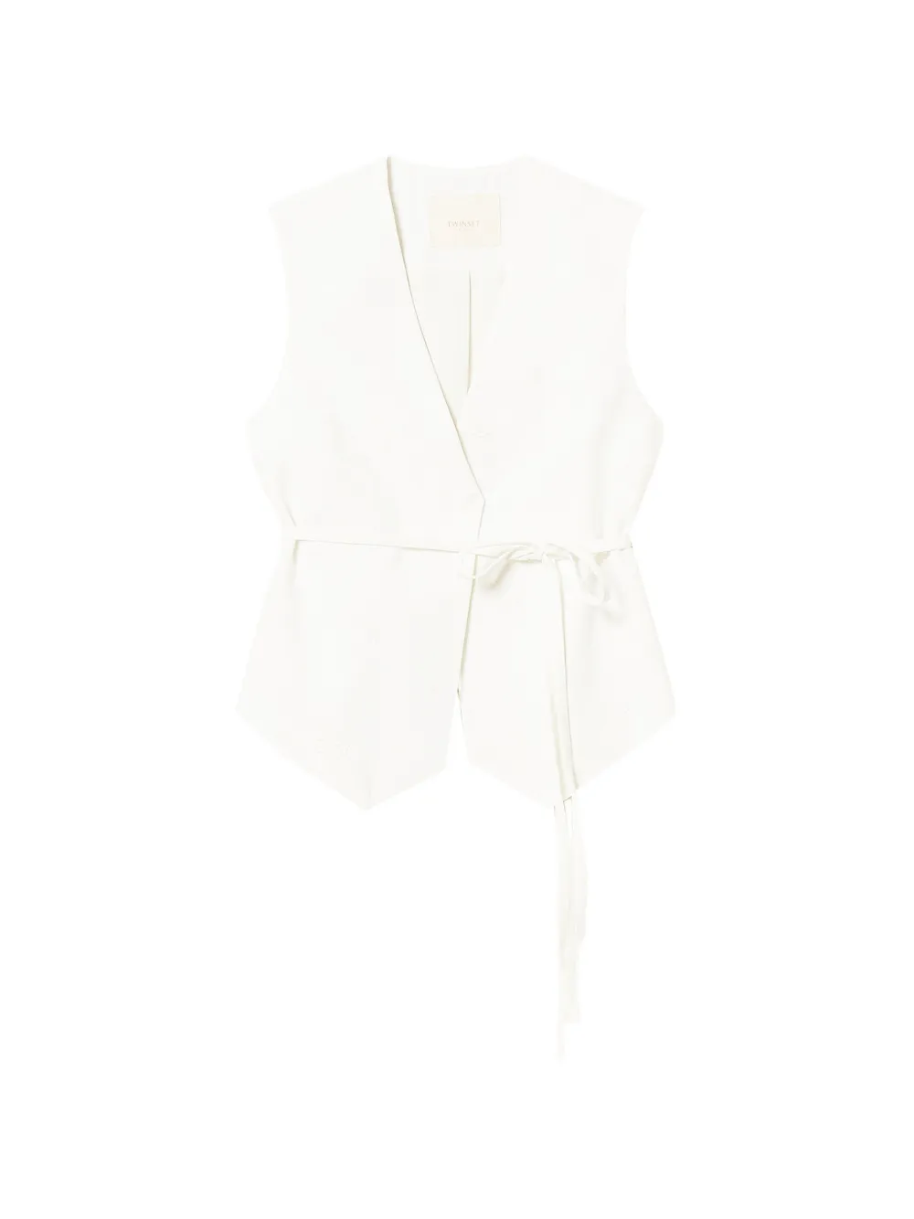 TWINSET belted waistcoat - White