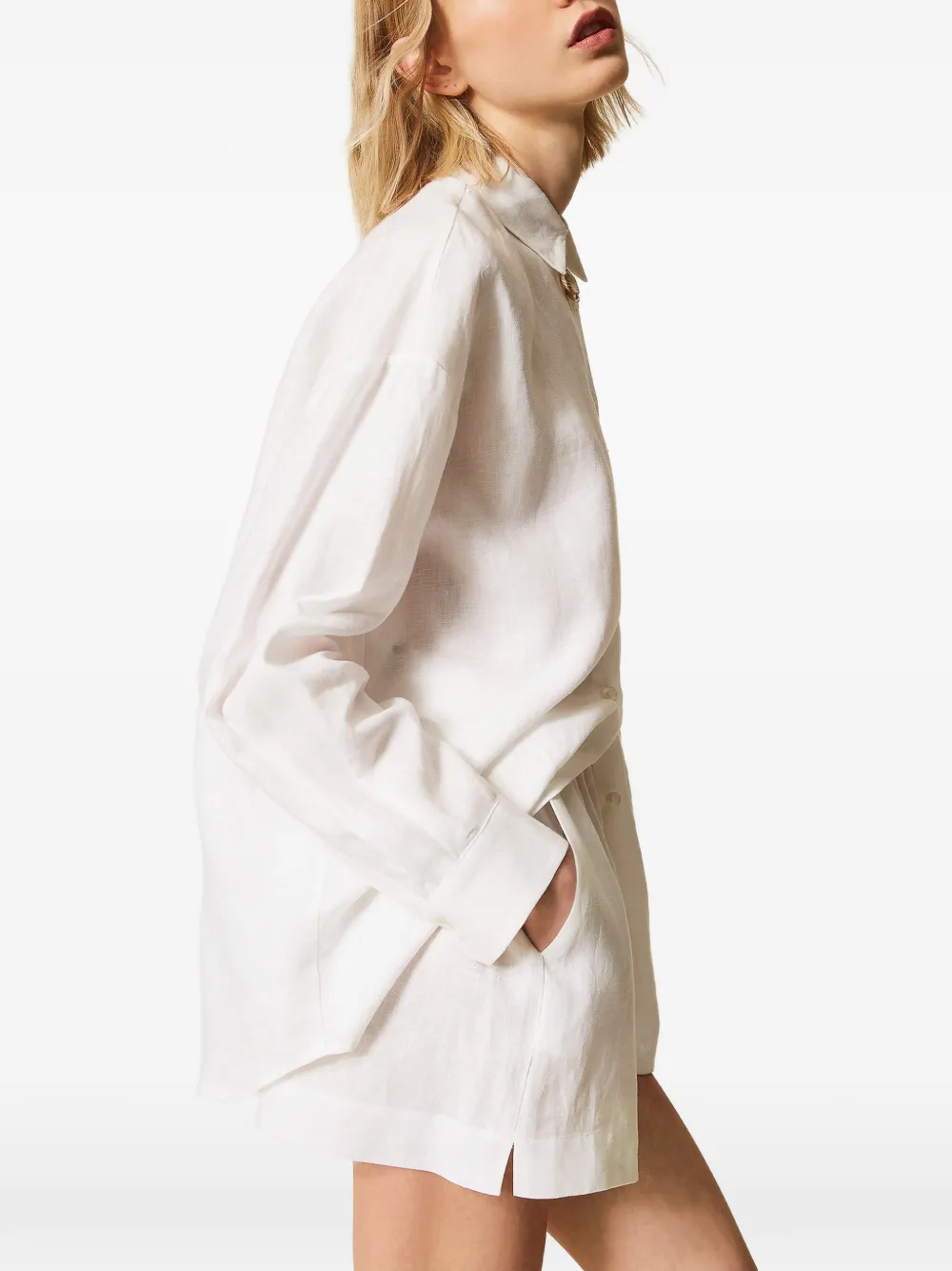 TWINSET Shorts met elastische tailleband Wit