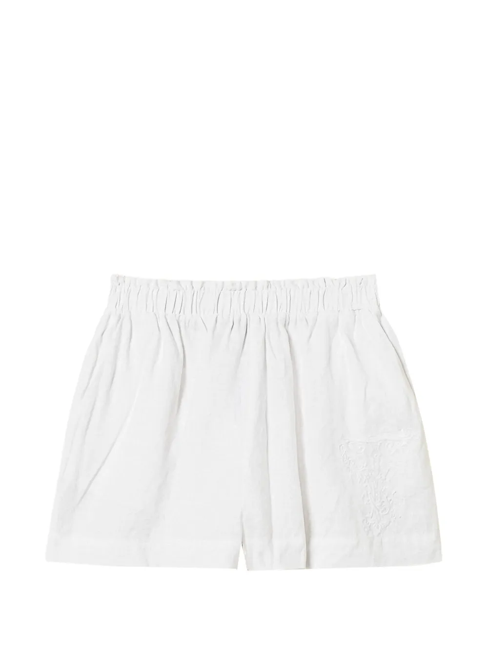 TWINSET elastic-waistband shorts - White