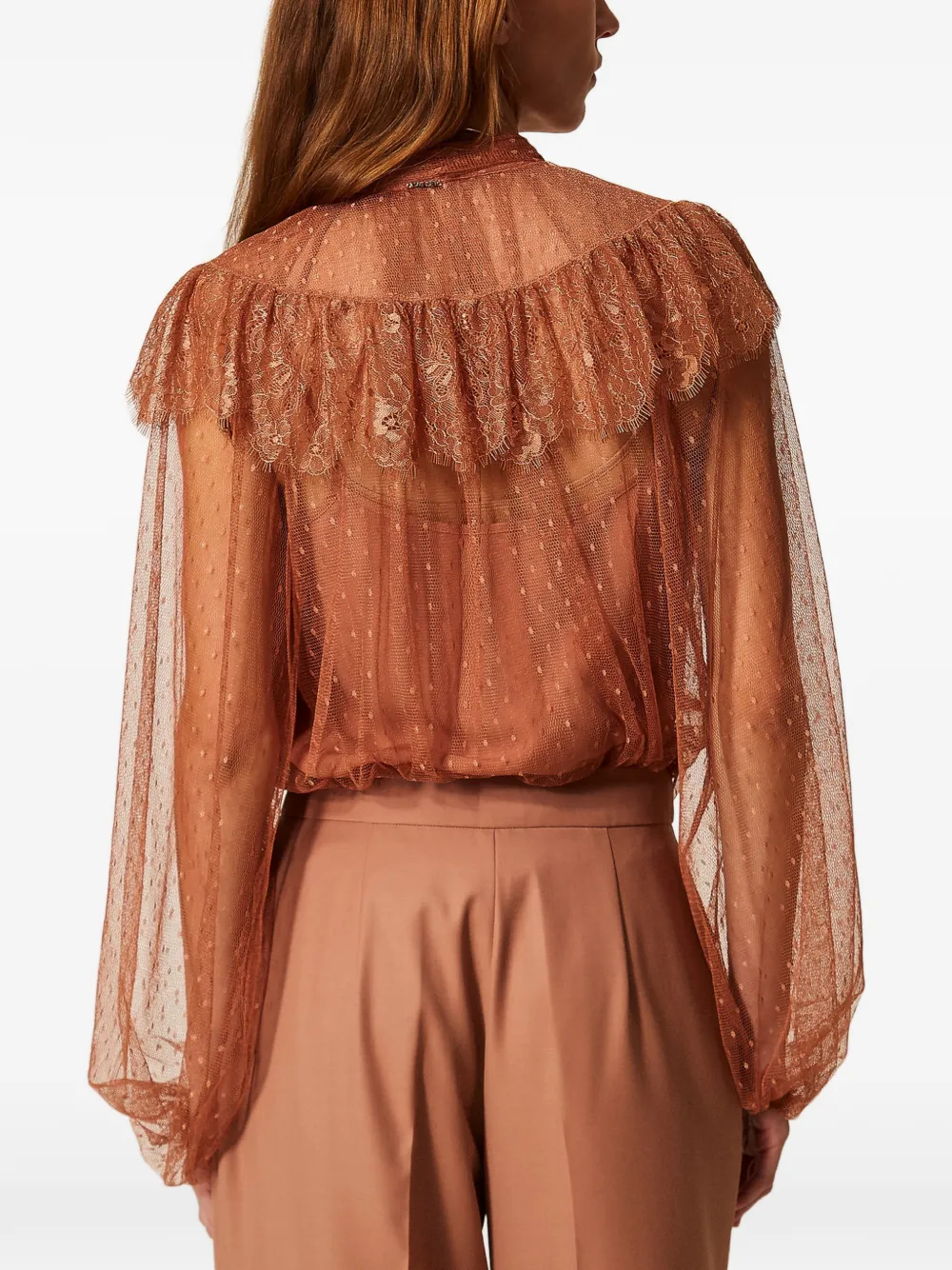 TWINSET Tulen blouse Bruin