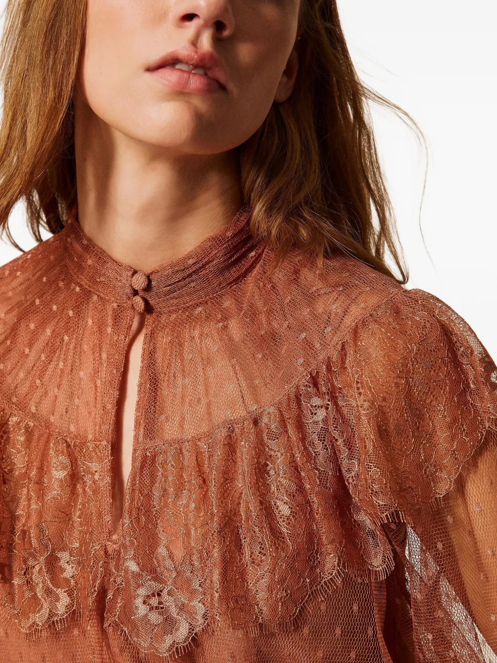 TWINSET Tulen blouse Bruin
