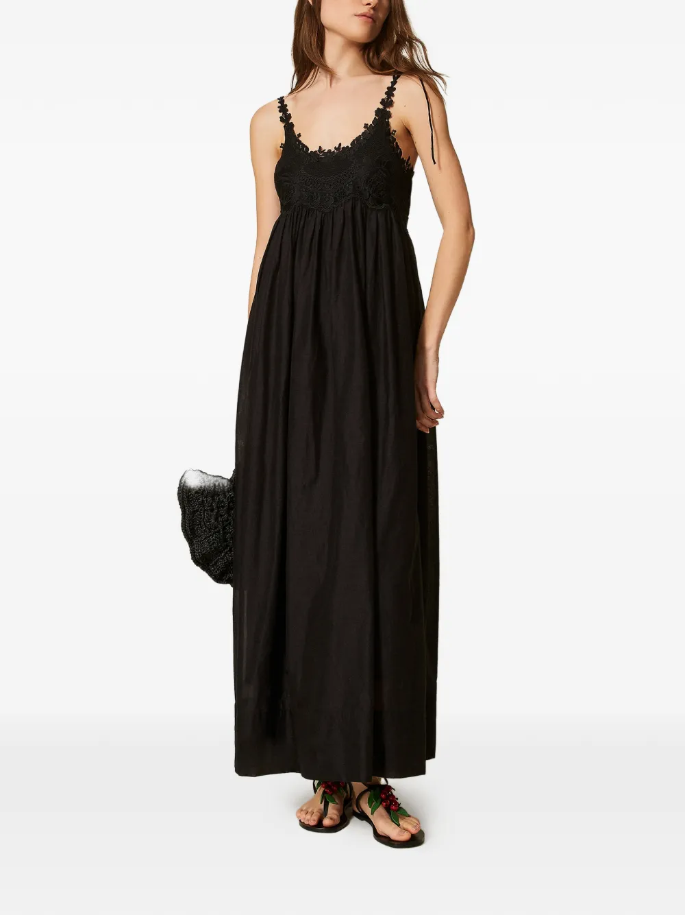 TWINSET Maxi-jurk van kant Zwart