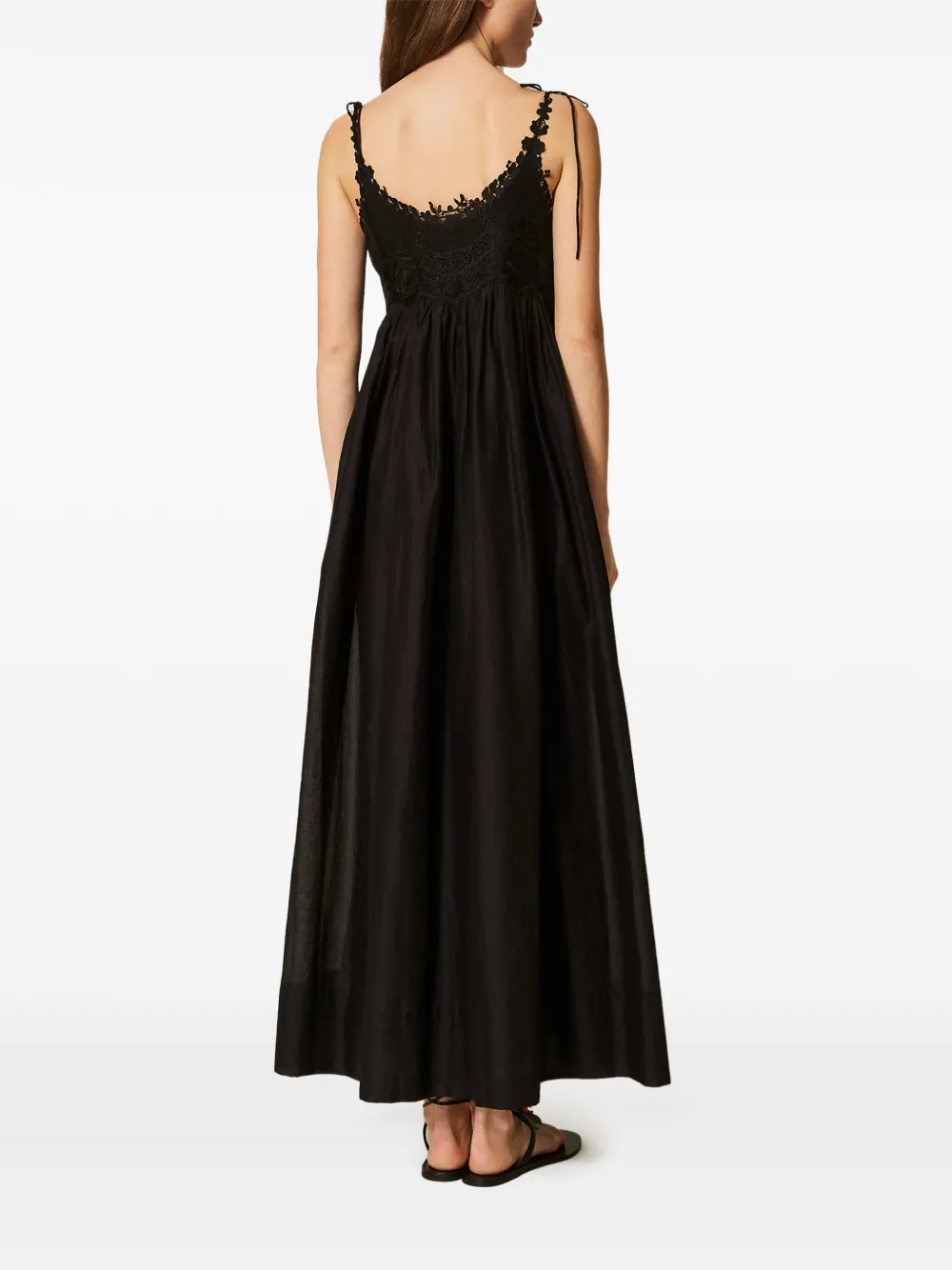 TWINSET Maxi-jurk van kant Zwart