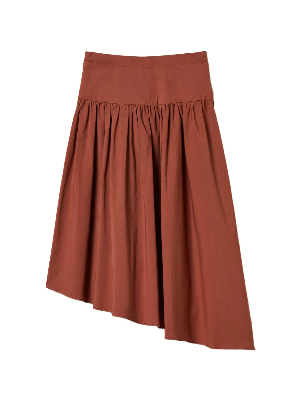 TWINSET Kids Asymmetrische popeline rok Bruin