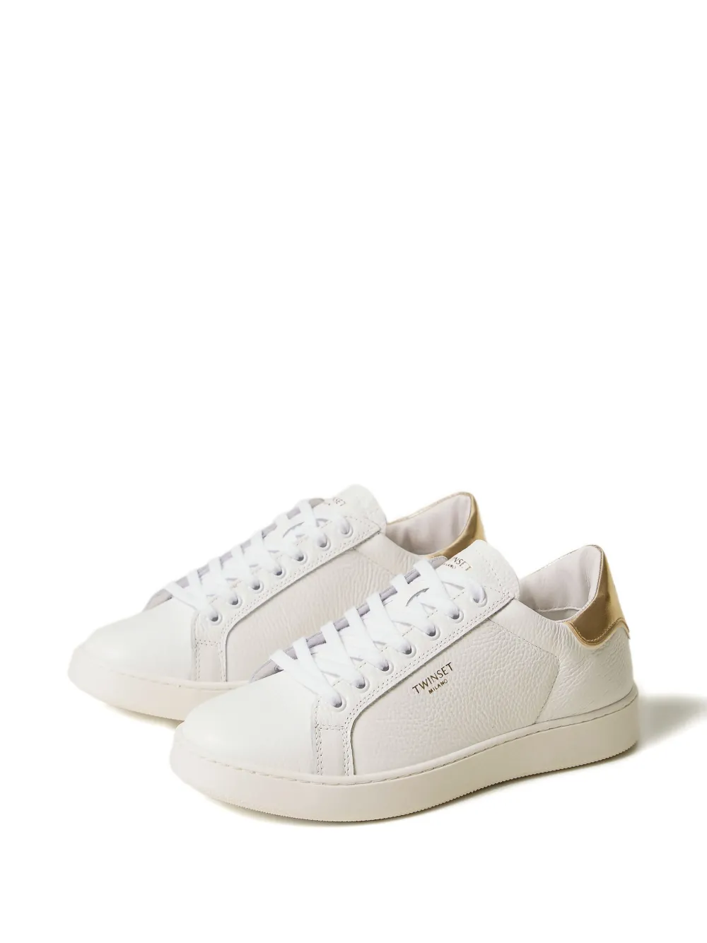 TWINSET lace-up logo-detail sneakers - Wit