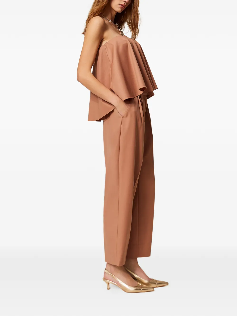 TWINSET Plooibroek Bruin