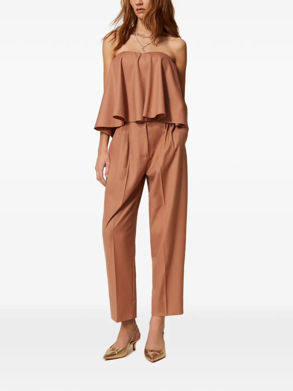 TWINSET Plooibroek Bruin