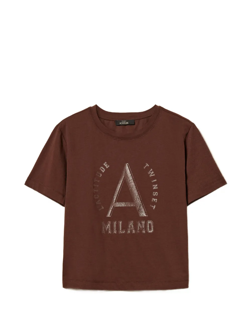 TWINSET logo-print T-shirt - Marrone