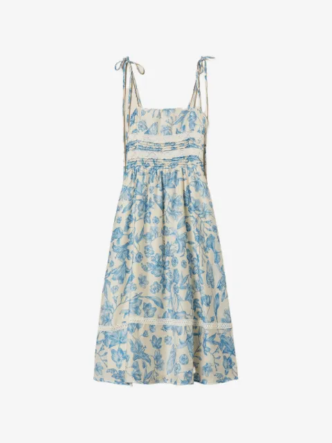 TWINSET short floral dress with lace