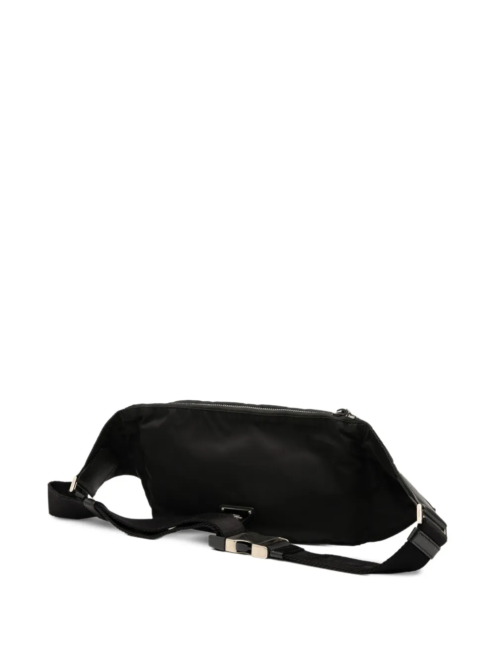 Prada Pre-Owned 2013-2025 Saffiano Trimmed Impuntu Tessuto and Fur Double Buckle belt bag | Men | Image 2