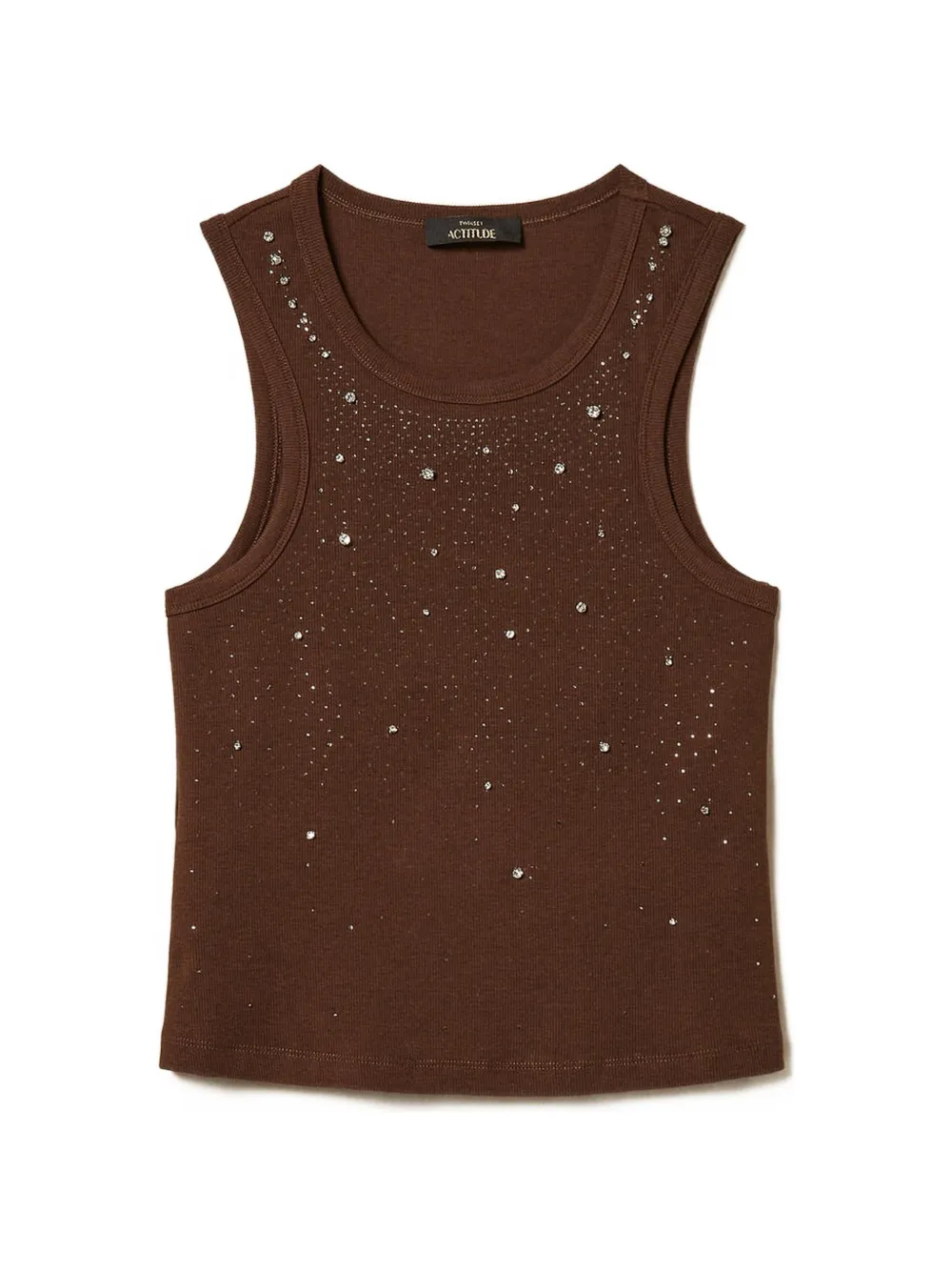 TWINSET embroidered top - Marrone