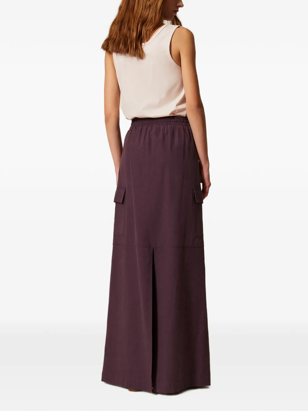 TWINSET Lyocell en katoenen maxi-rok Paars