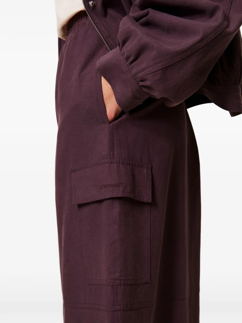 TWINSET Lyocell en katoenen maxi-rok Paars