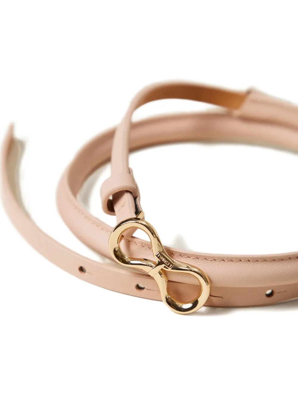 TWINSET Leren riem met logogesp - Roze