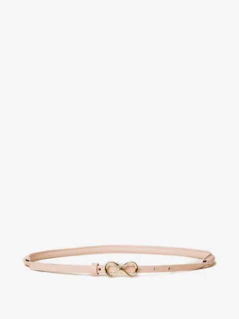 TWINSET leather belt with logo buckle