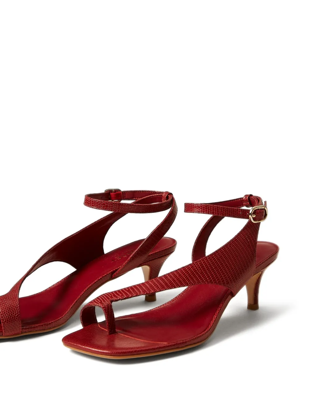 TWINSET Sandalen met hagedissen-effect Rood