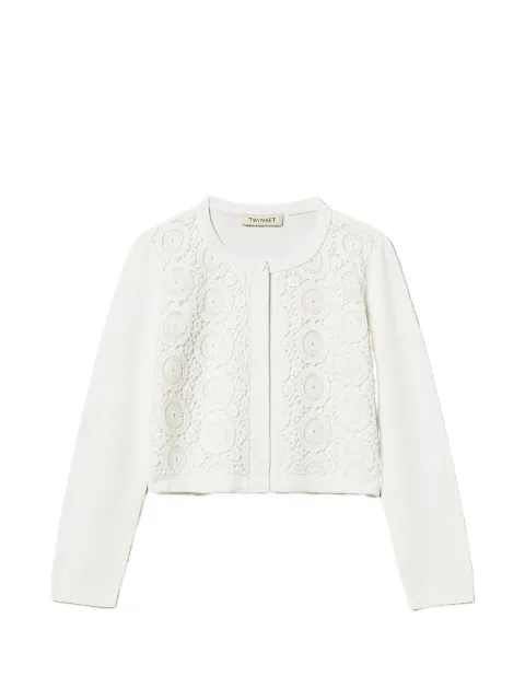 TWINSET Kids lace-panel cardigan