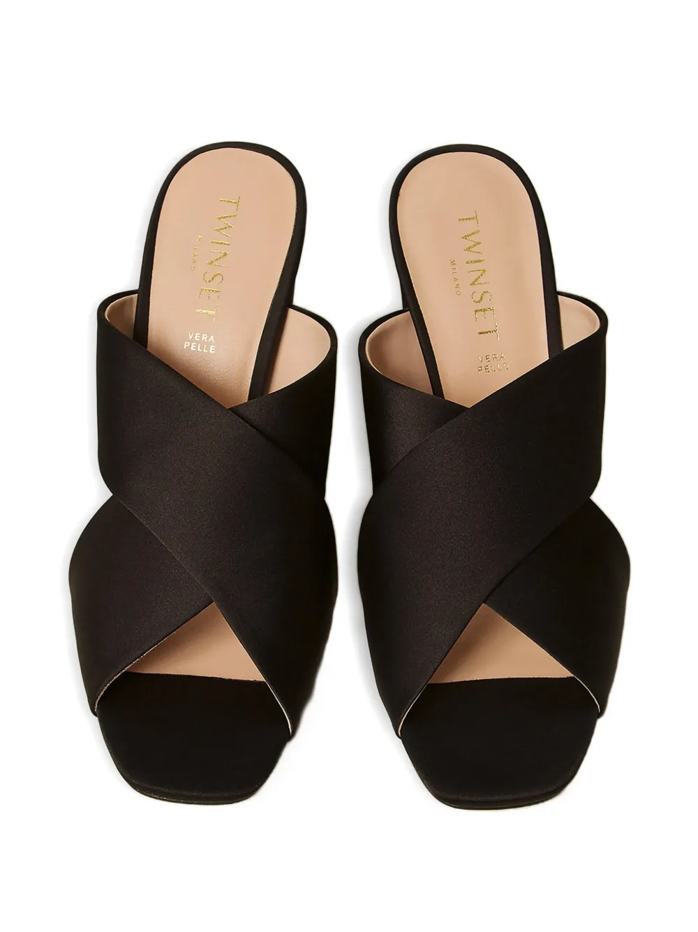 TWINSET Sandalen met gekruiste bandjes Zwart