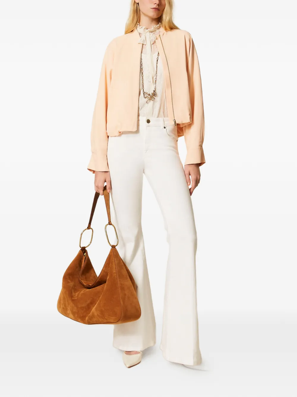  Twinset Kimono-sleeve Bomber Jacket - Neutrals 