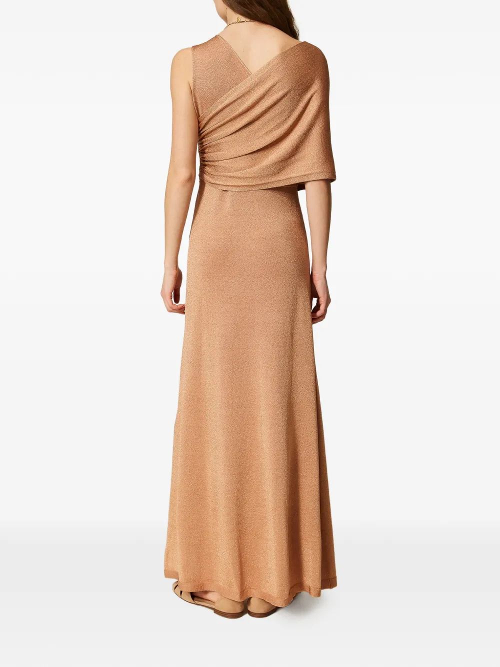 TWINSET Asymmetrische maxi-jurk Beige
