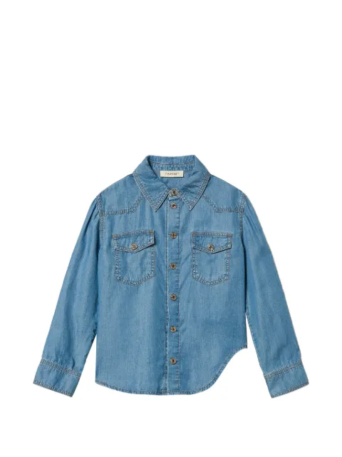 TWINSET Kids chemise en jean à empiècement Western