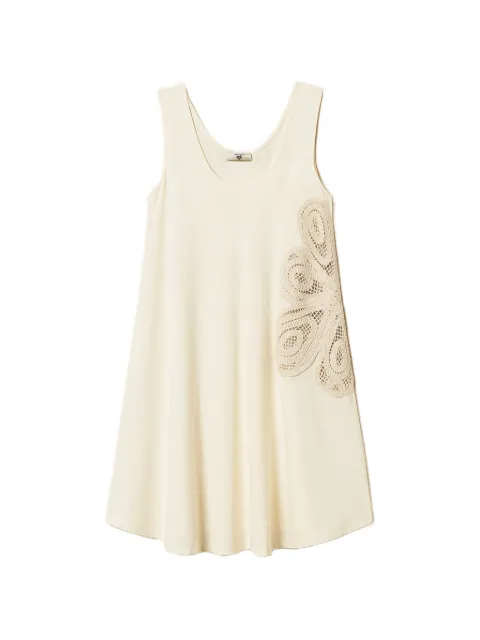 TWINSET vestido con aplique de crochet
