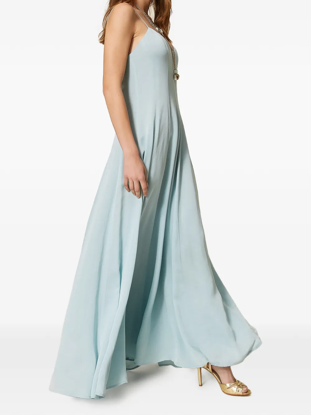 TWINSET Mouwloze maxi-jurk Blauw