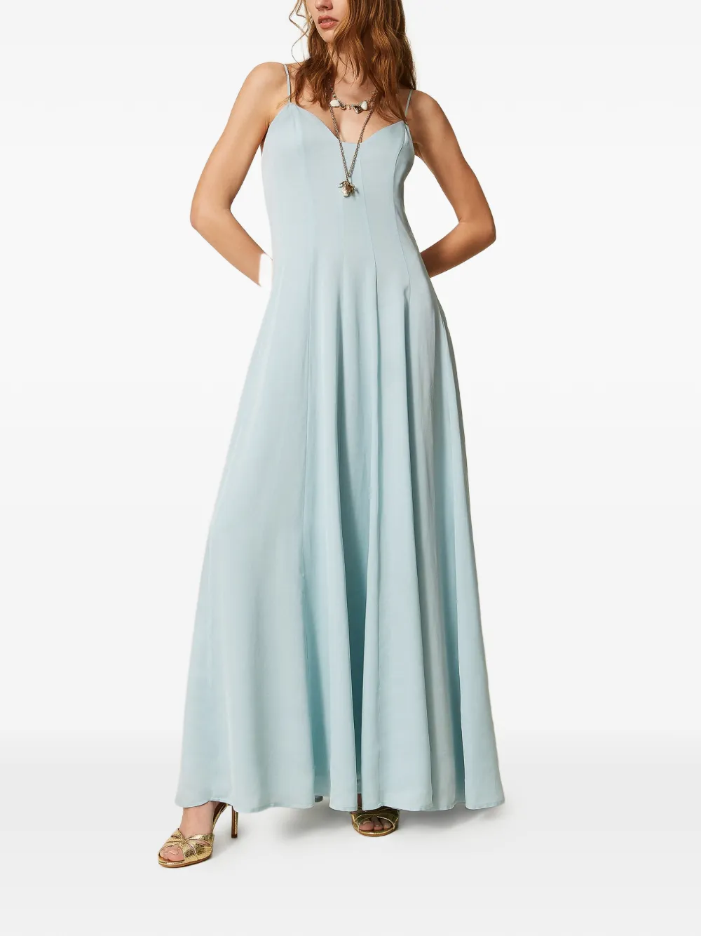 TWINSET Mouwloze maxi-jurk Blauw