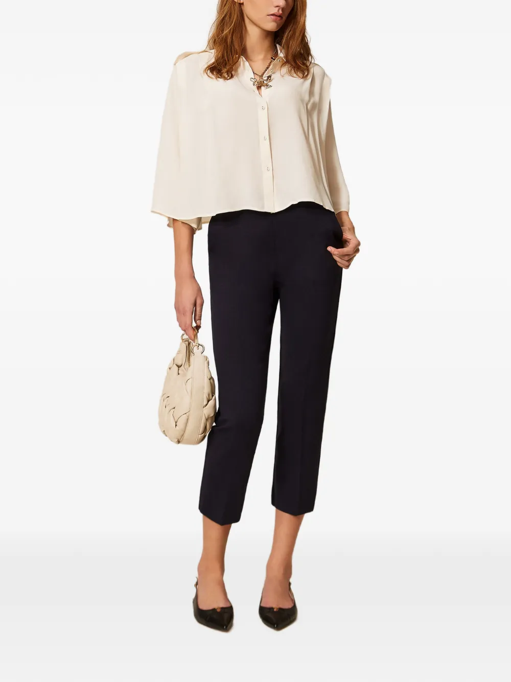 TWINSET Cigarette broek Blauw
