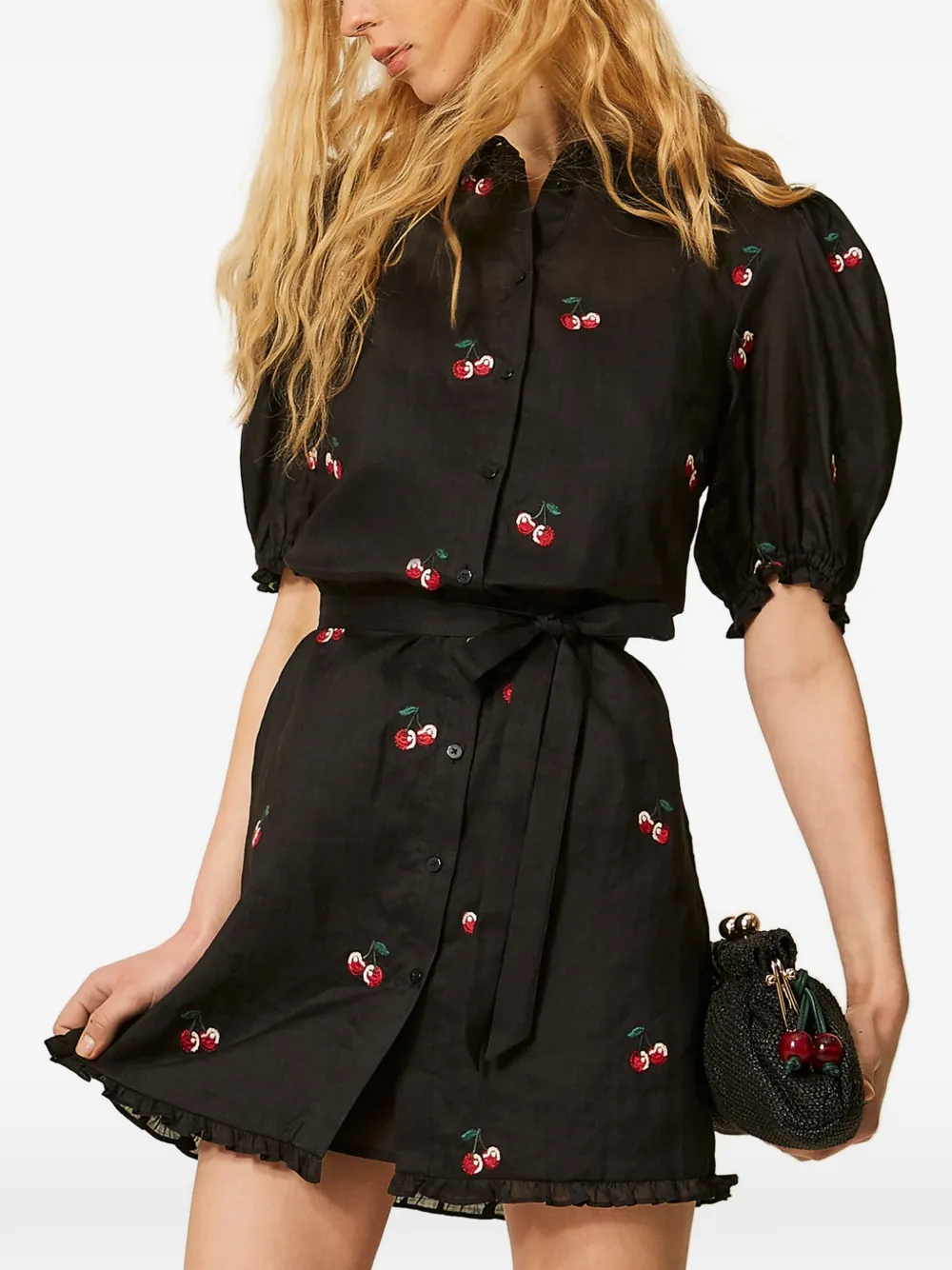TWINSET Jurk met ruches Zwart