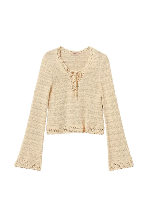 TWINSET V-neck knitted blouse 
