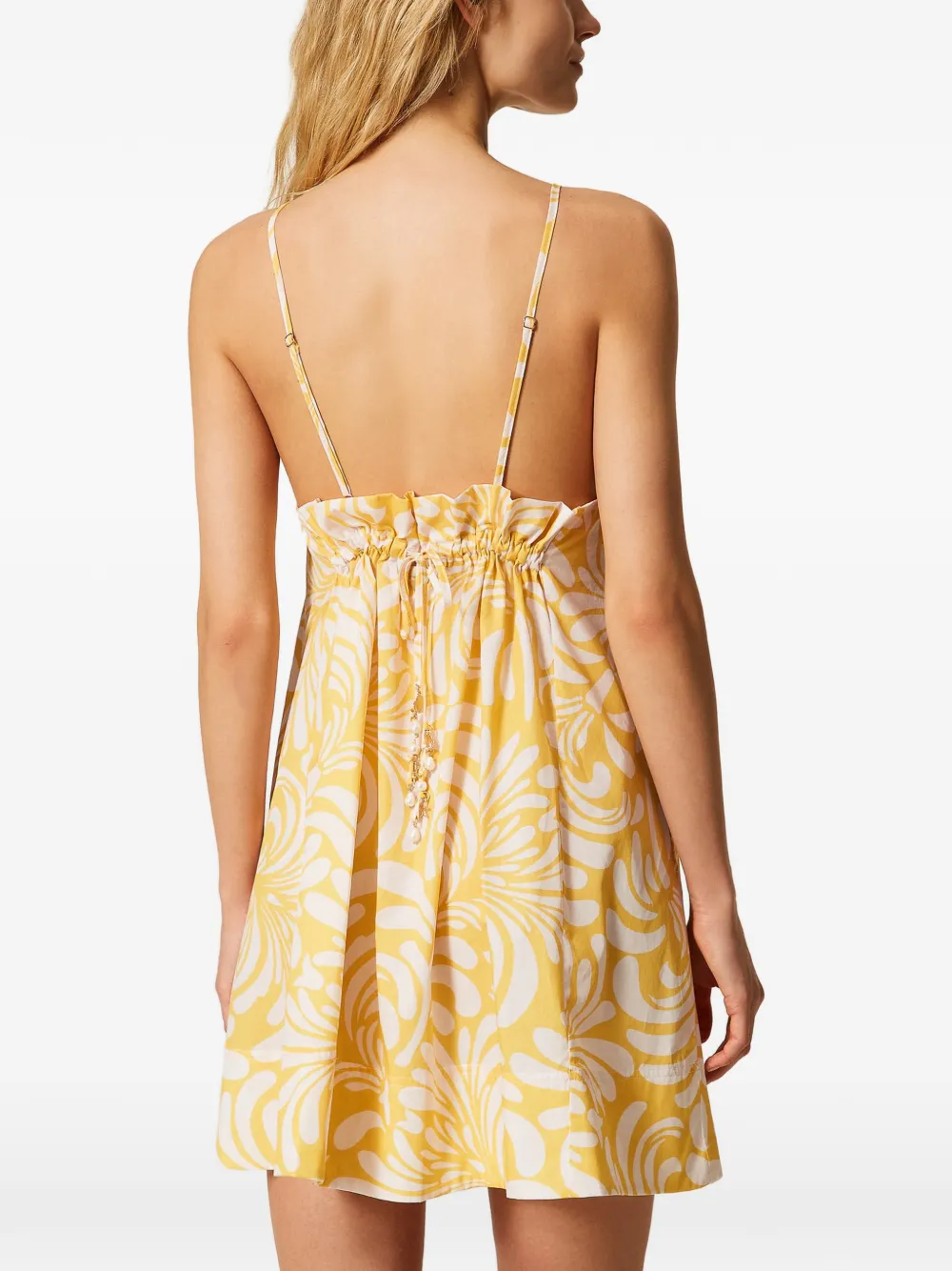 TWINSET Midi-jurk met botanische print Geel