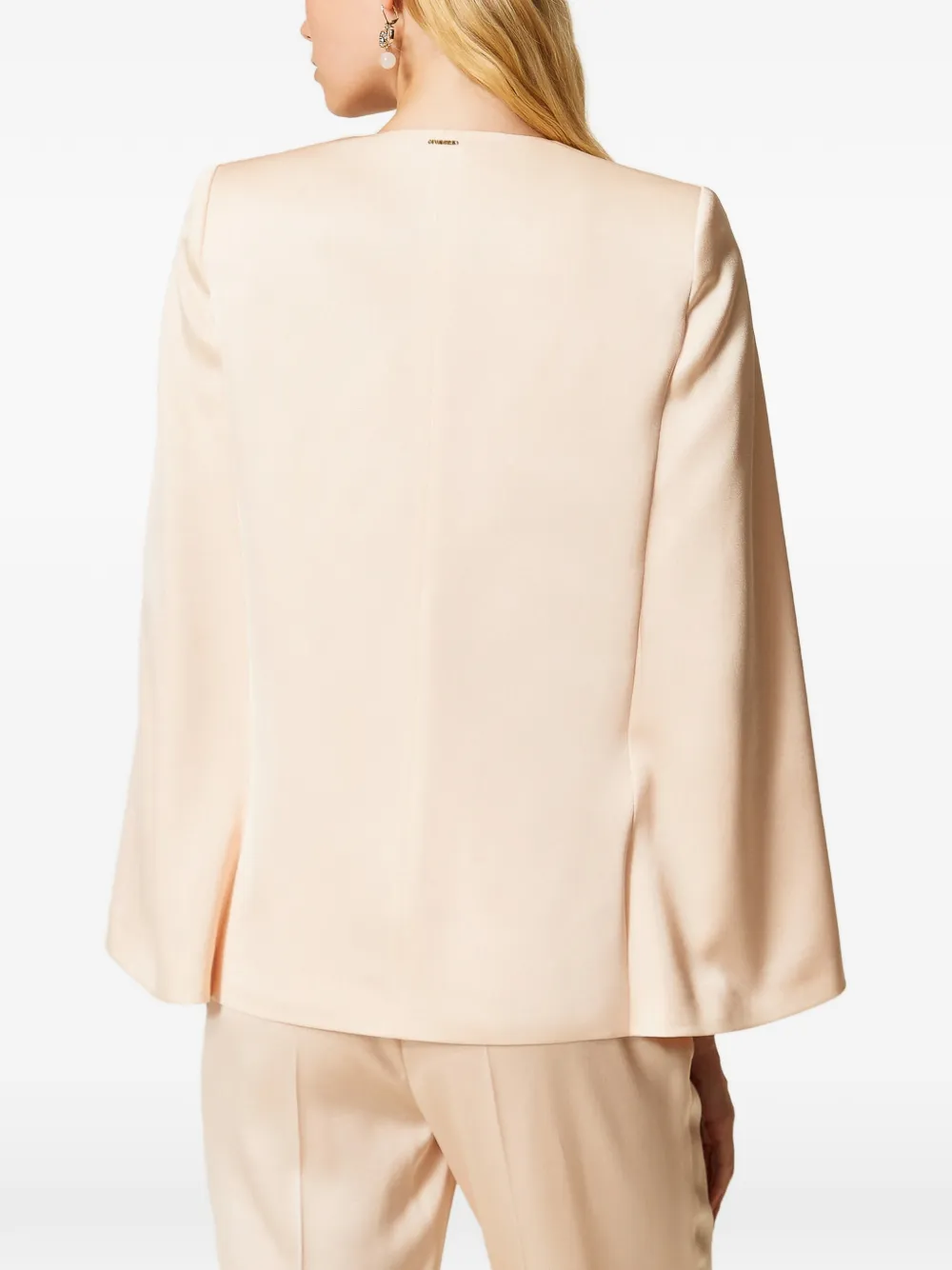 TWINSET Satijnen blazer met cape Beige