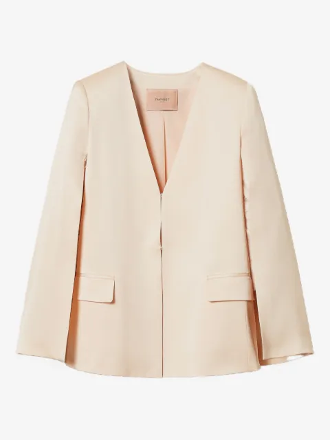 TWINSET cape-detail satin blazer