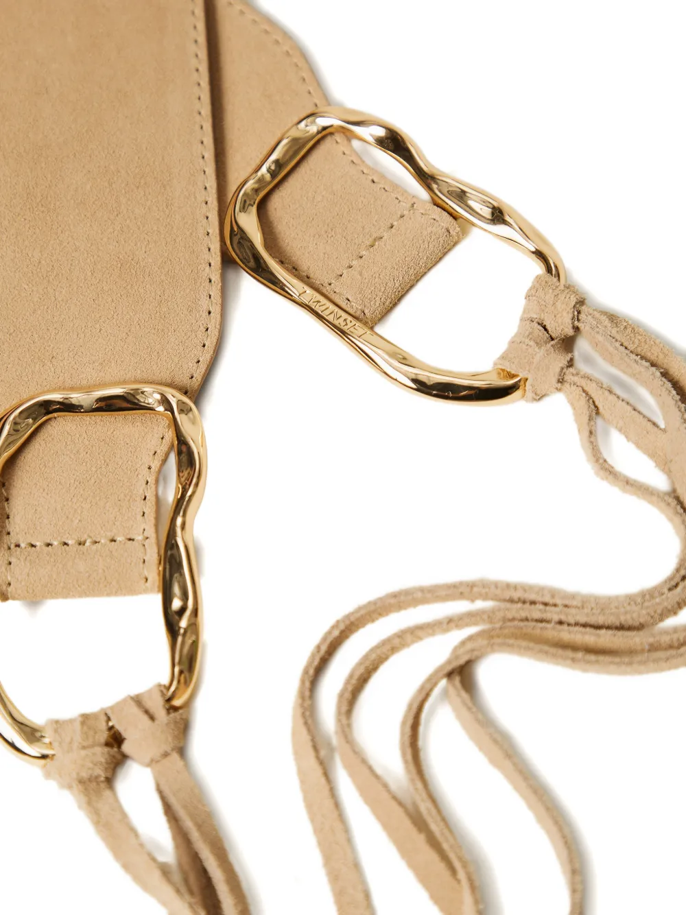 TWINSET Suède riem met ringen Beige