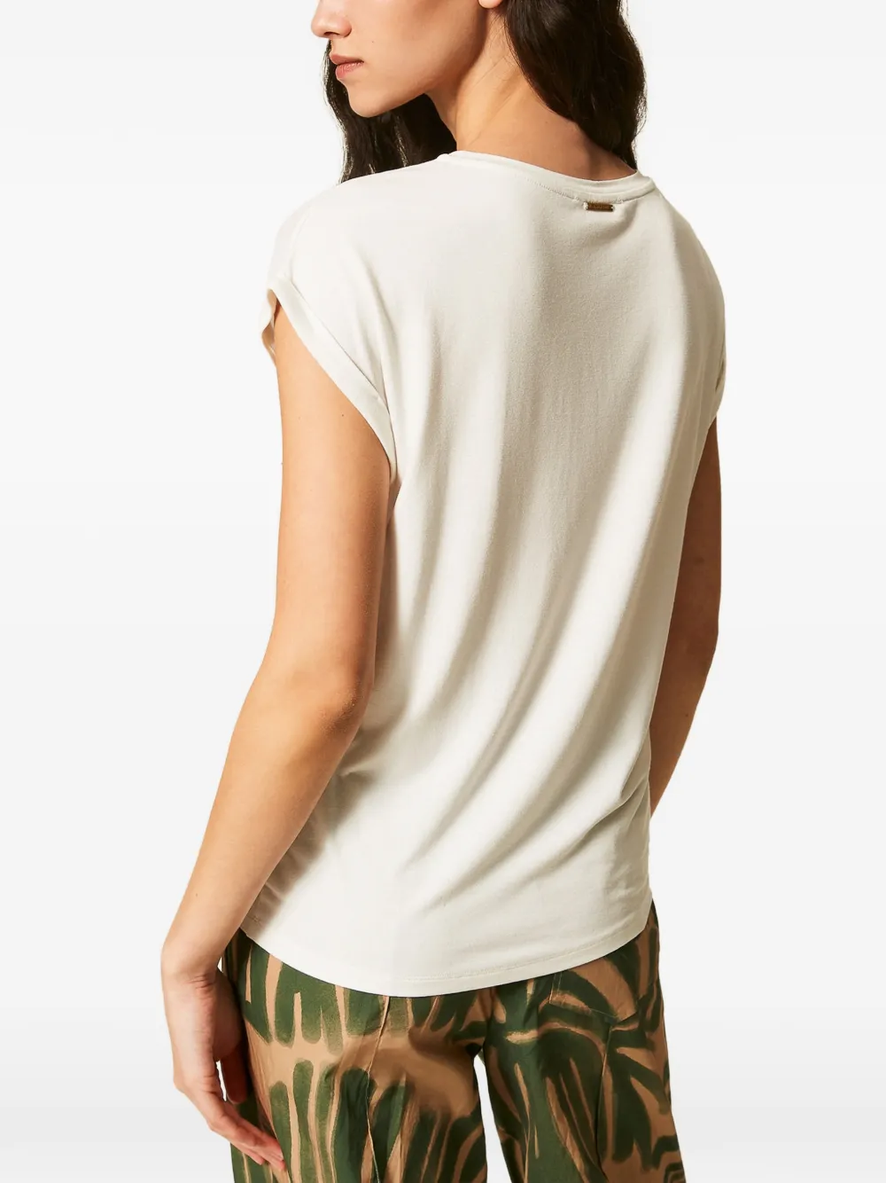 TWINSET T-shirt met borduurwerk Wit