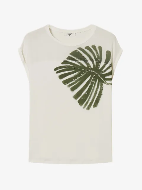 TWINSET playera bordada con estampado