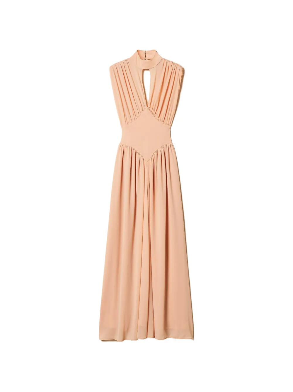 TWINSET gathering-detail maxi dress - Toni neutri