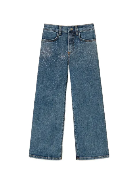 TWINSET Kids jeans con detalles de cristal