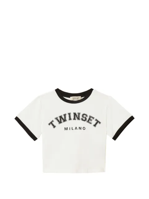 TWINSET Kids playera con logo estampado