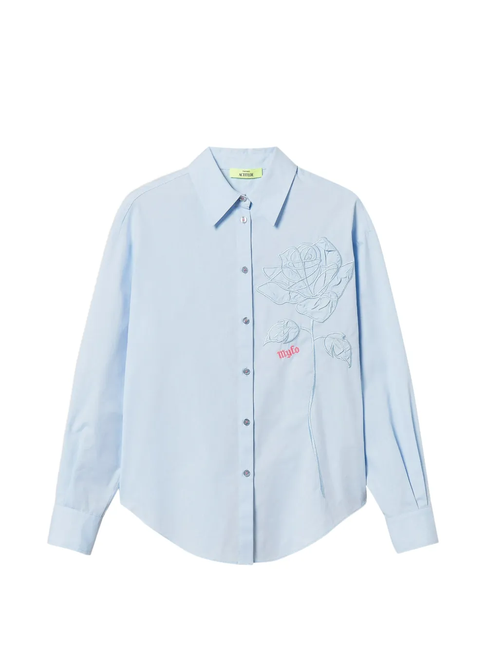TWINSET x Myfo floral-embroidered shirt - Blu