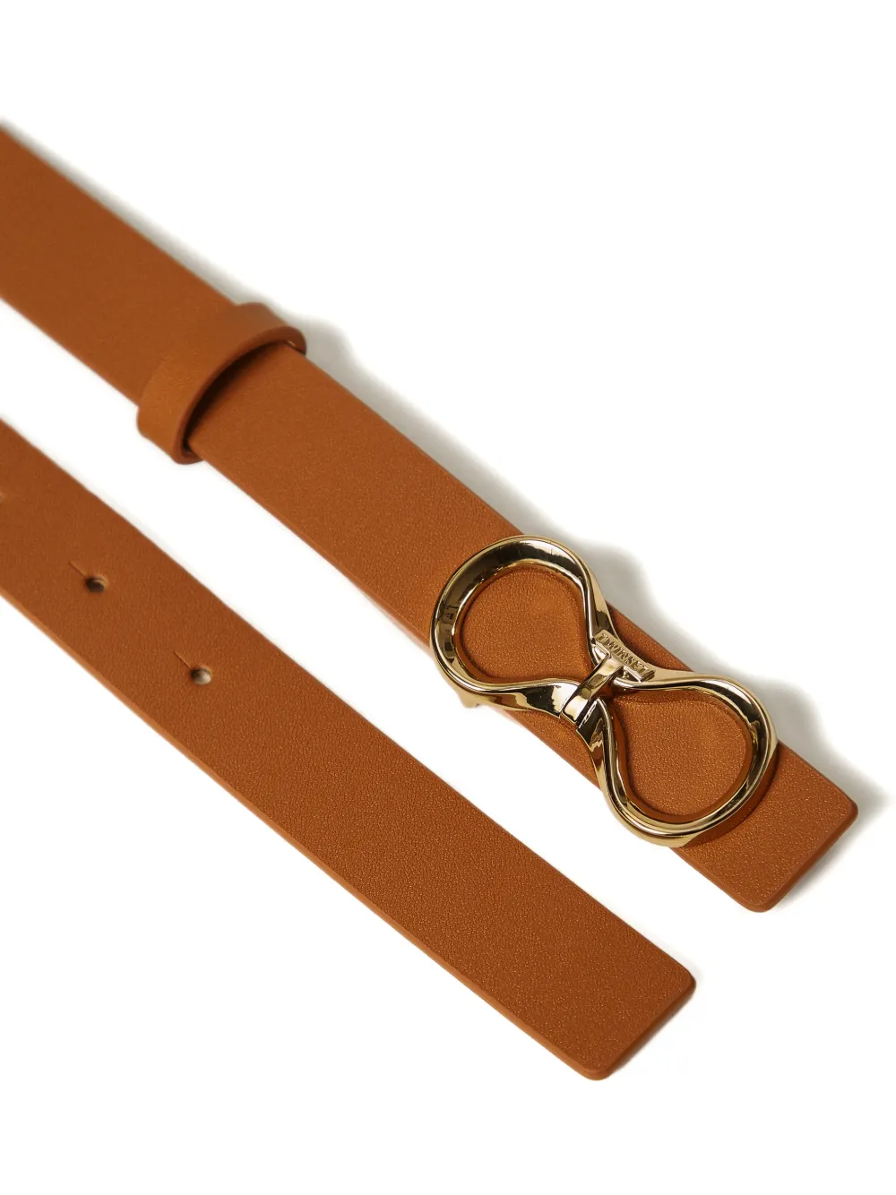 TWINSET Omkeerbare leren riem met logogesp - Bruin