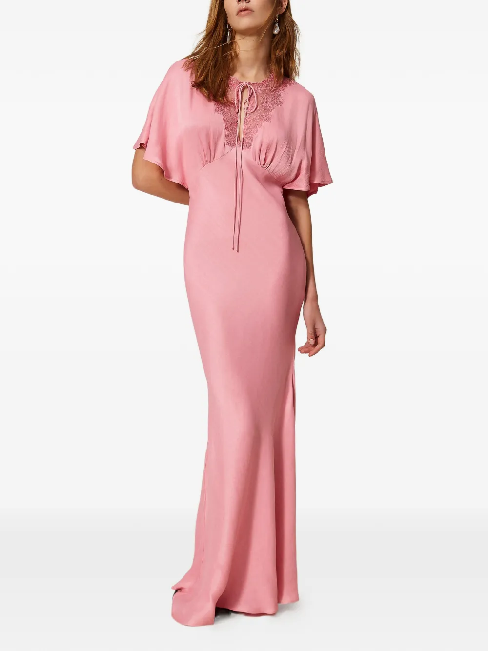 TWINSET Maxi-jurk met korte mouwen Roze