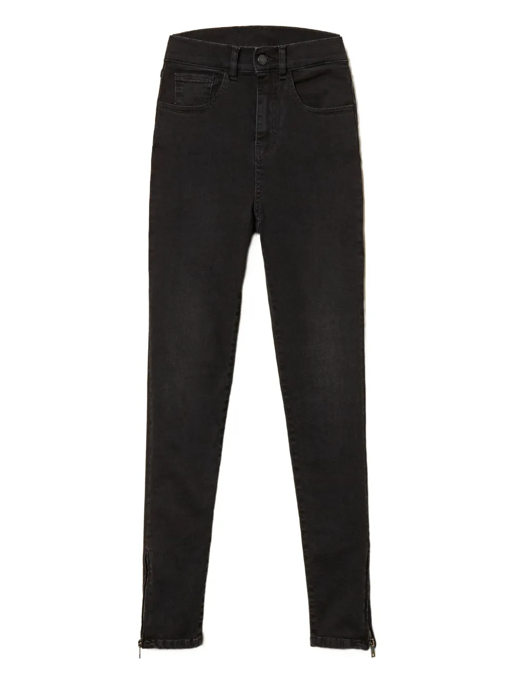 TWINSET Jeans con zip - Nero
