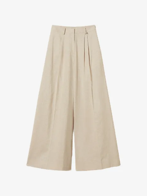 TWINSET linen blend trousers with lurex