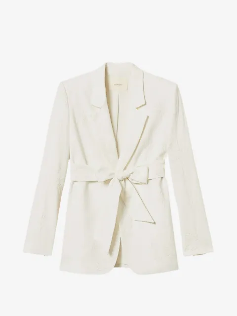 TWINSET embroidered blazer with belt